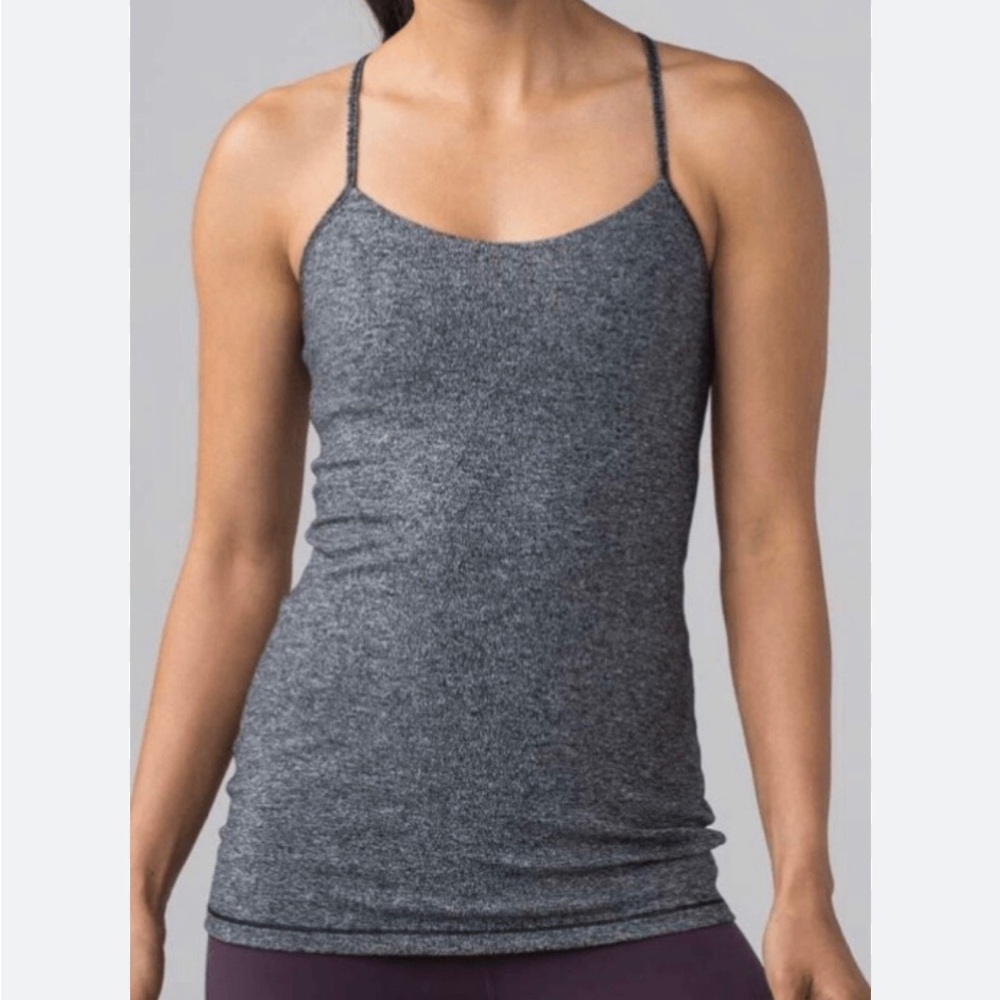 Lululemon Power Pose Y Tank Heathered Gray Size Small